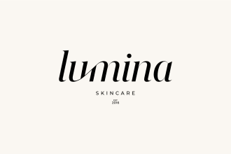 design a minimalistic primary, alternative and submark logo and 3d mockup