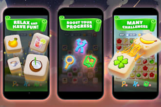 create smooth casual icons and screenshots for game