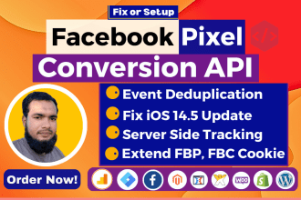 fix or setup facebook pixel conversion API, server side tracking with GTM