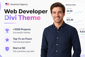 build divi wordpress website as wordpress web developer