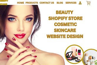 design beauty shopify store cosmetics skincare beauty website