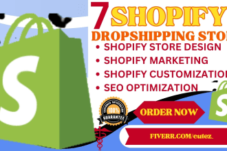 do 7 figure shopify store, shopify dropshipping store,store manager,sales funnel