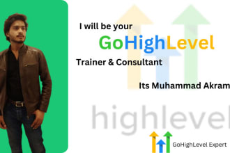provide gohighlevel training and go high level consultaion