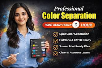 do color separation, simulation, cmyk, spot, halftone, for screen printing