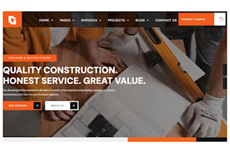 design construction website home renovation handyman website plumbing funnel