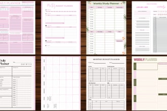 do printable planner and journal design