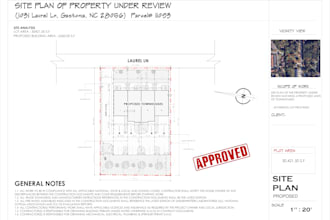 draw your site plan, plot plan, for city permit in 24 hours