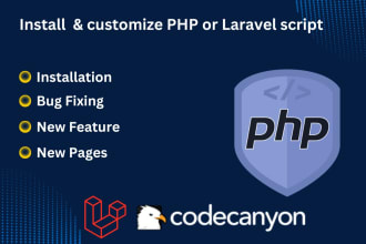 install codecanyon PHP laravel script with custom functionality