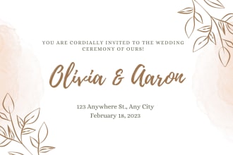 design modern and minimal wedding card, menu and posters