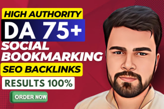 do social bookmarking SEO backlinks manually on high da sites