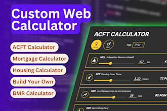 build custom web calculator or convert excel into website