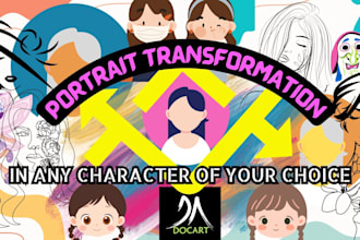 transform portrait into any character by creative art