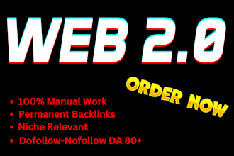 create 310 SEO dofollow web 2 0 backlinks