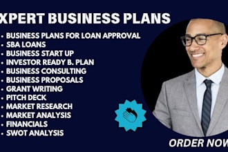 prepare sba business plan for loans approval, investor ready business plan
