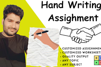 do hand written assignments, notes and letters