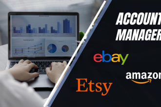 be able to help you with sales and management on amazon, ebay, and etsy