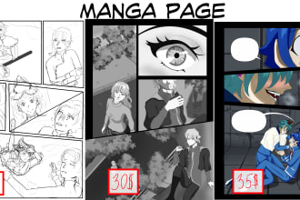 create a manga or comic page for you