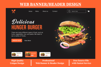 design website image, shopify banner, website ads, header, hero image and slider