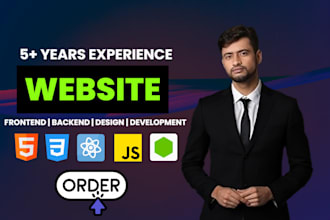 build, rebuild website design development as full stack developer