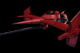 3d model a spaceship or a plane and render it in blender