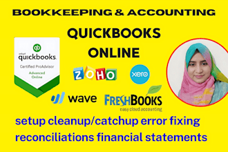 setup and clean up reconcile your quickbooks, xero or wave