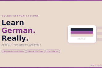 teach you german online from beginner to intermediate levels