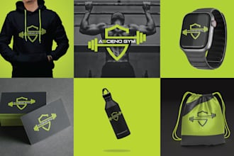 design sports, fitness, health, yoga and gym logo in 24hr