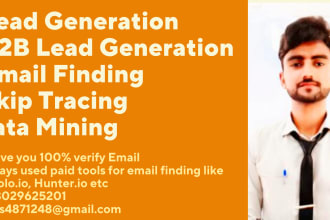 do lead generation, email finding and skip tracing