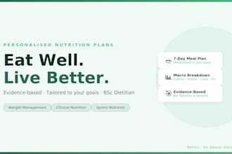 create a personalised nutrition and meal plan for your goals