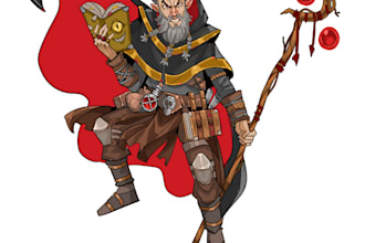 draw your dnd original character, fantasy character, and fanart with my style
