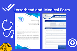 design a professional medical letterhead and medical form
