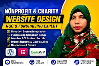 design a charity website donation system with wordpress