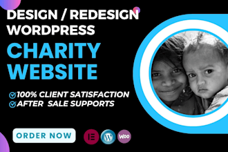 design nonprofit charity, ndis, ngo, website donation system with wordpress