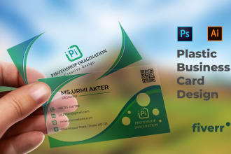 design stylish, modern, business card or transparent plastic business card