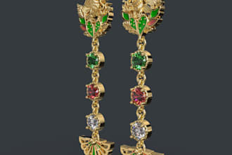 do jewelry design and rendering
