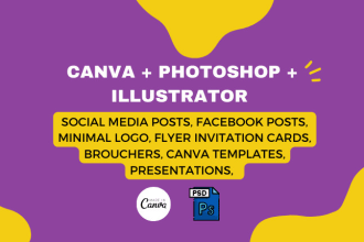 design canva template, minimal logo, flyer, social media posts, broucher
