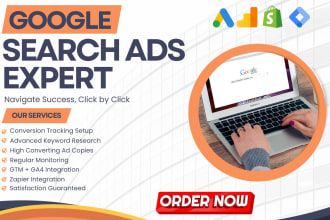setup google ads campaigns, search ads and youtube,