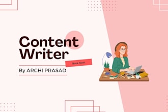 write SEO blog posts and articles as your content writer