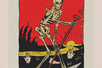 design tarot card character illustration art for you