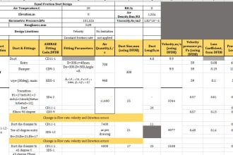 do hvac mechanical drawings and duct design as per codes and standards