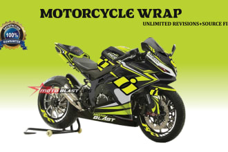 do luxury wrap decal design for your motorcycle