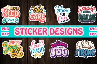 create amazing custom typography sticker design