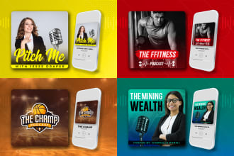 design podcast cover, podcast artwork or podcast logo