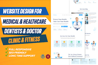 design medical, healthcare, doctor, dental, clinic and hospital website