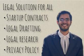 provide legal drafting and legal opinion