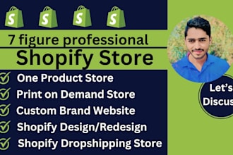 make 7 figure shopify dropshipping store or shopify website
