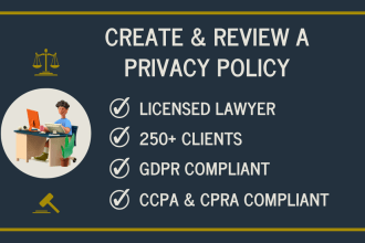 draft a gdpr compliant privacy policy for your website