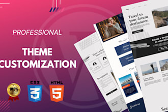 develop custom wordpress theme using HTML5 and css3
