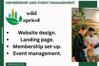 develop wild apricot website with event management