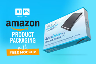 design premium amazon product packaging with a 3d mockup